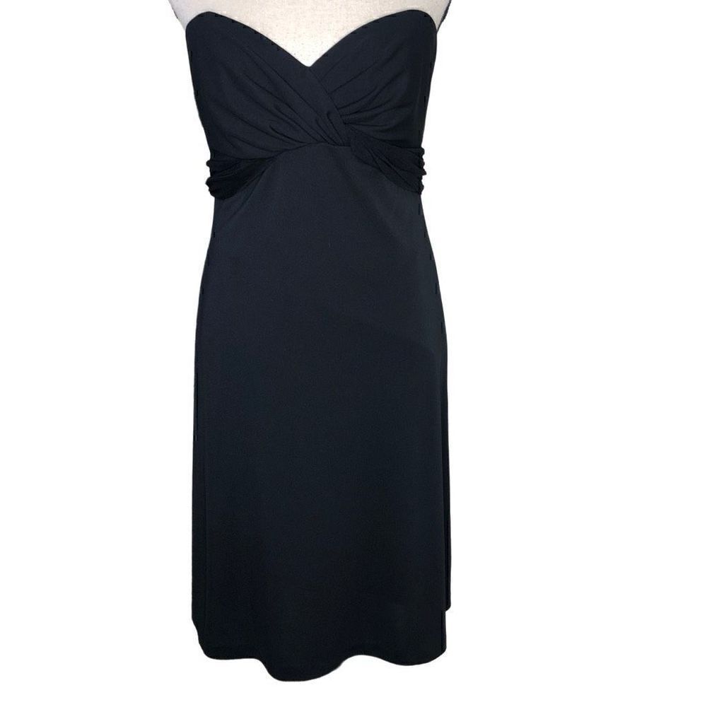 White House Black Market Black Empire Waist Strapless Dress